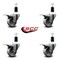 Service Caster 3'' Semi Steel Swivel 1-3/8'' Expanding Stem Caster Set Total Lock Brake, 4PK SCC-EXTTL20S314-SSS-138-4 - alternate 4